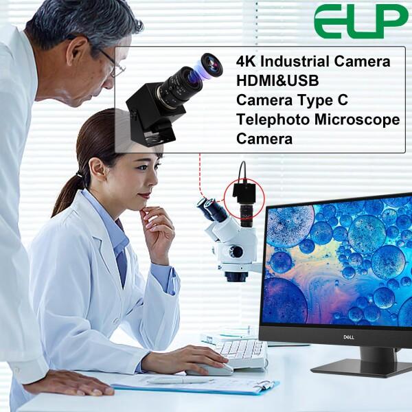 ELP 4K 30FPS USB HDMI USBカメラ マニュアルズームウェブカメラ可変