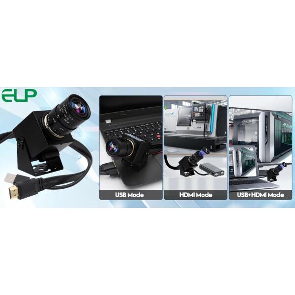 ELP 4K 30FPS USB HDMI USBカメラ マニュアルズームウェブカメラ可変