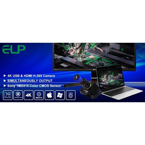 ELP 4K 30FPS USB HDMI USBカメラ マニュアルズームウェブカメラ可変