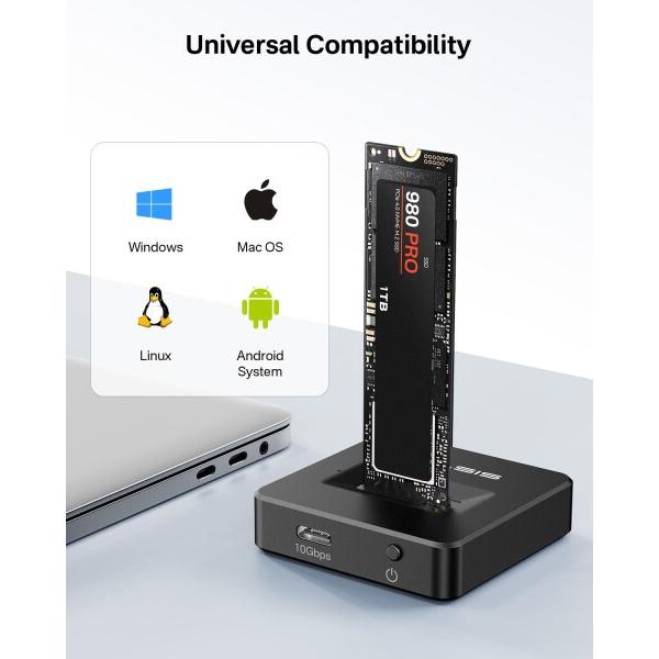 ACASIS m.2 ssd 外付けケース 、NVMEとSATA両対応 SSDドッキング