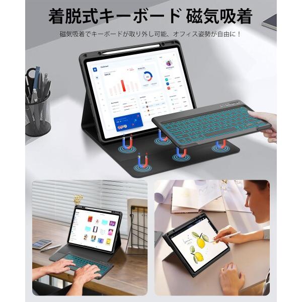 SENGBIRCH iPad Air (M4/M3/M2) 13インチ キーボード 7色バックライト 