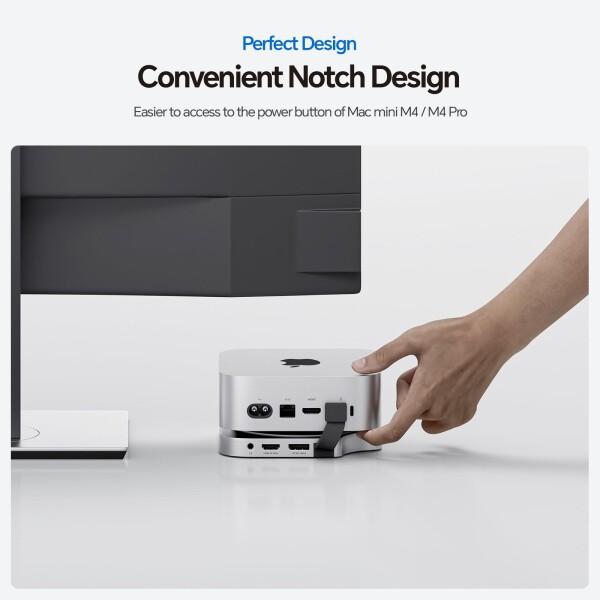 PULWTOP USB-C ハブ　Mac miniM4/M4Pro用　新品未開封 PULWTOP 8 in 1 USB C ハブ Mac Mini M4/ M4 Pro 2024用 スタンド 縦