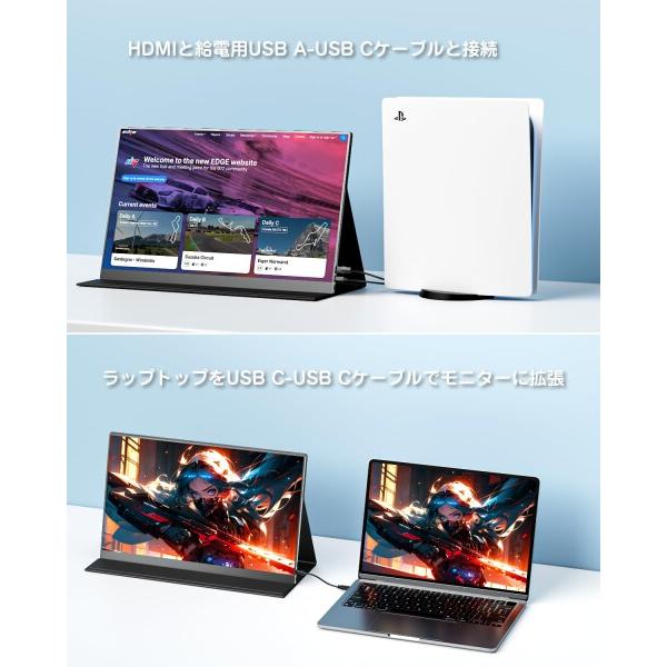 Yodoit モバイルモニター モバイルディスプレイ 14インチ 1080P