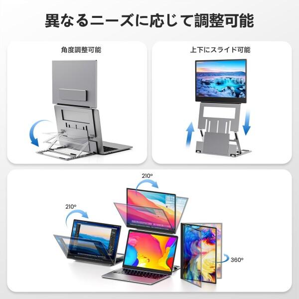 Laptomo デュアルモニター 15.6インチ モバイルディスプレイ IPS FHD