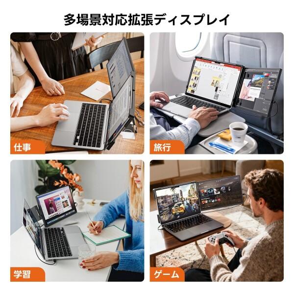 デュアルモニター Omiodo 14.1インチ 1200P FHD モバイルモニター USB