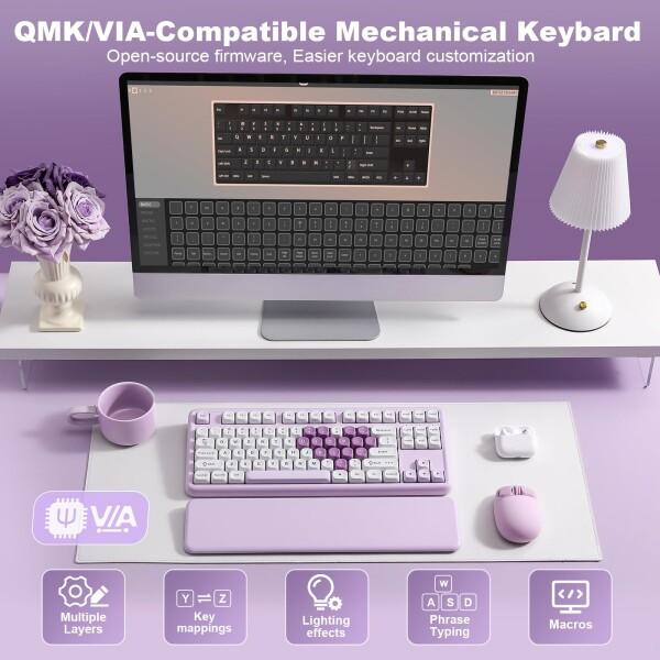 YUNZII B87 ワイヤレスメカニカルキーボード ゲーミングキーボード BT5