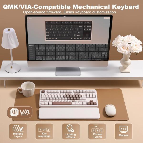 YUNZII B87 ワイヤレスメカニカルキーボード ゲーミングキーボード BT5
