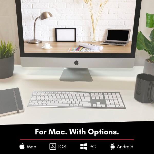 Macally ワイヤレス Bluetooth キーボード Mac対応 Keyboard Wireless Mac/iOS/PC/Android 最大三つのBluetoothデバイ_2