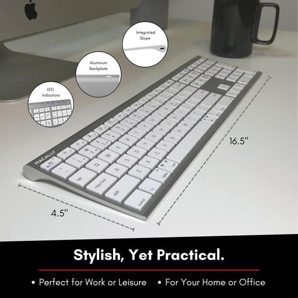 Macally ワイヤレス Bluetooth キーボード Mac対応 Keyboard Wireless Mac/iOS/PC/Android 最大三つのBluetoothデバイ_6