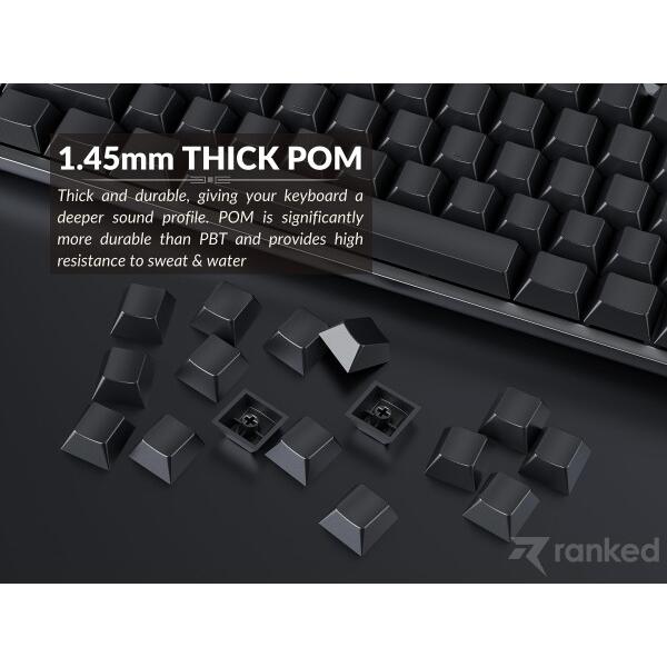 Ranked POMブランクプレミアムキーキャップセット | 厚さ1.45mm POM