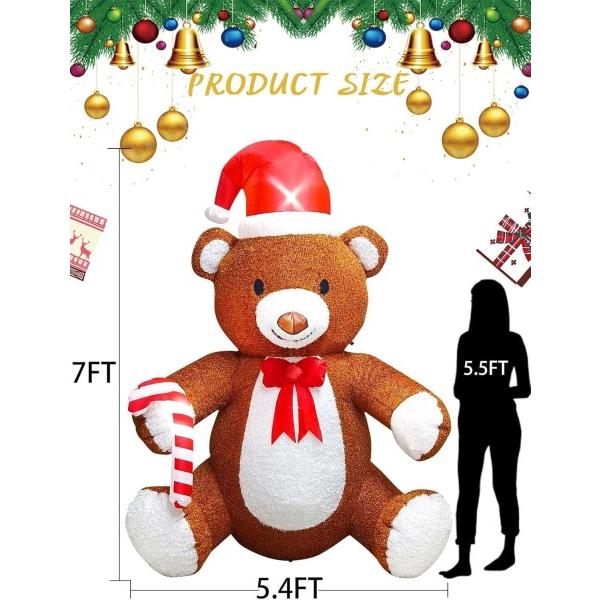 Kalolary クリスマス飾り LED ライト付き クリスマス膨らみ式屋内デコレーション クリスマステディ_1