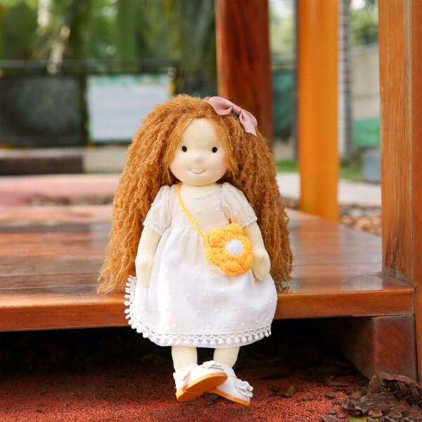 BlissfulPixie ウォルドルフ人形 Waldorf Doll 手作り人形 - Fairy 30cm 柔らかい 女の子 かわいい ぬいぐるの画像