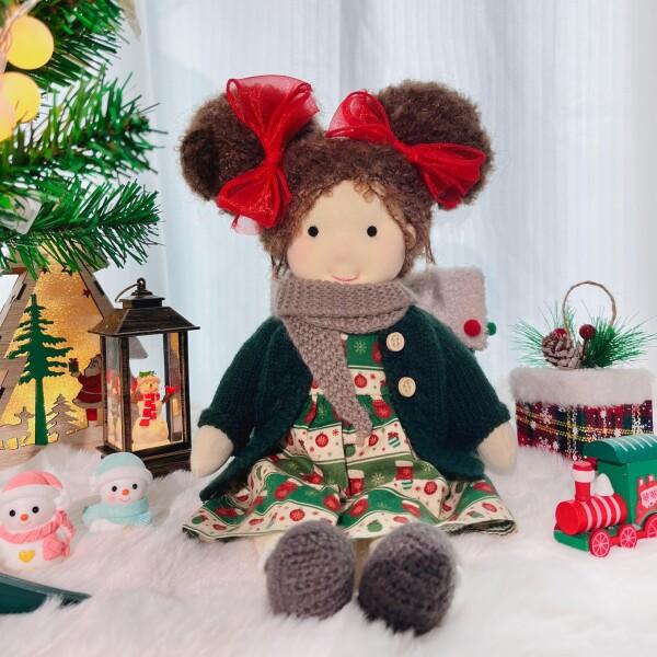 BlissfulPixie ウォルドルフ人形 手作り人形 Waldorf Doll - Riley 30cm 柔らかい 女の子 かわいい ぬいぐる_2