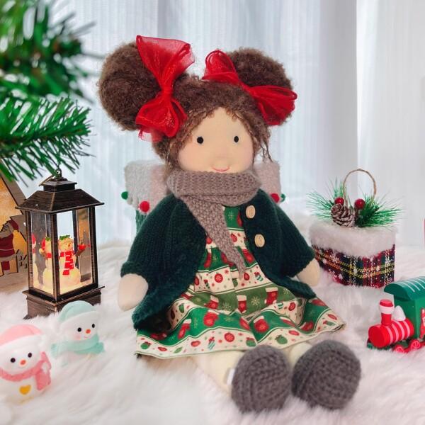BlissfulPixie ウォルドルフ人形 手作り人形 Waldorf Doll - Riley 30cm 柔らかい 女の子 かわいい ぬいぐる_5