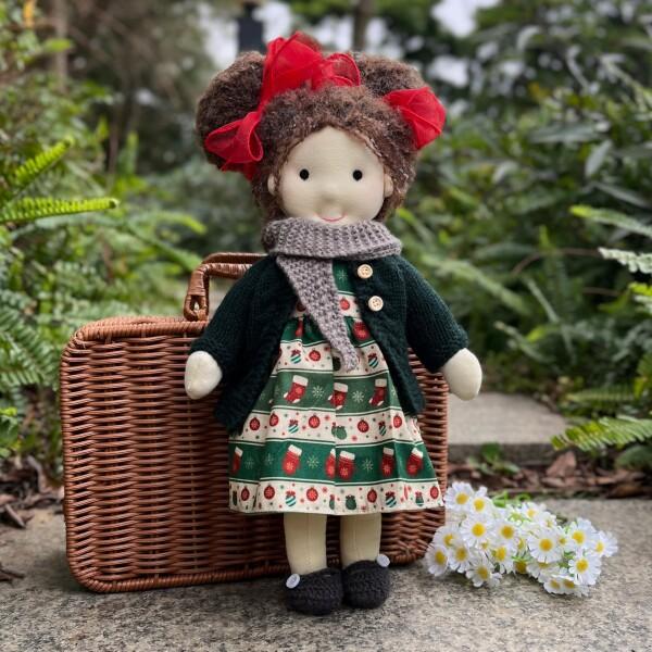 BlissfulPixie ウォルドルフ人形 手作り人形 Waldorf Doll - Riley 30cm 柔らかい 女の子 かわいい ぬいぐる_6