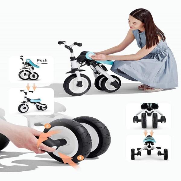 Kamelun 三輪車 3in1 手押し棒付き 手押し車 1~6歳 折り畳み自転車 軽量 子供 自転車 誕生日プレゼン_2