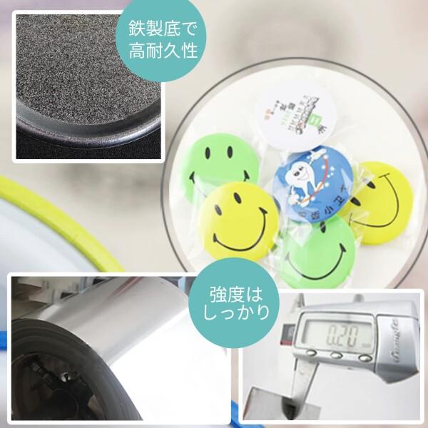 シャンディニー 缶バッジ パーツ 58mm 300個 ワッシャー付き 素材 フィルム ブリキシェル 艶消しの画像