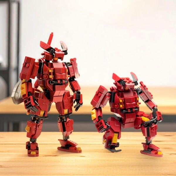 MyBuild（マイビルド） Sci-Fi リタ 5028 ― レッドアーマー メカ 戦斧