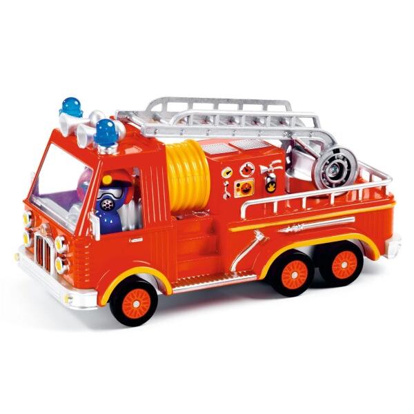 【希少品】Fisher-Price RESCUE 消防車 1974年製おもちゃ 萬代屋 BCバンダイ ブリキ フォード FORD 消防車 ミニカー 動作OK 日本