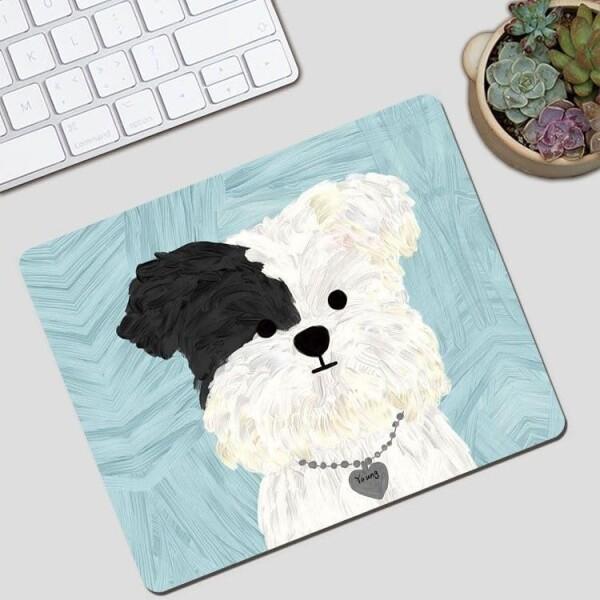 かわいい犬 イラスト マウスパッド おしゃれ デスク用 プレゼントにも