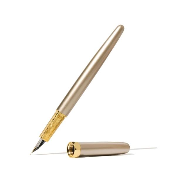 Ferris Wheel Press, Bijou Fountain Pen, Captain Earl Greyson, Double Gold Plated, Sapphire Lacquer Finish, Two-Tone Steel Nib, Med_5