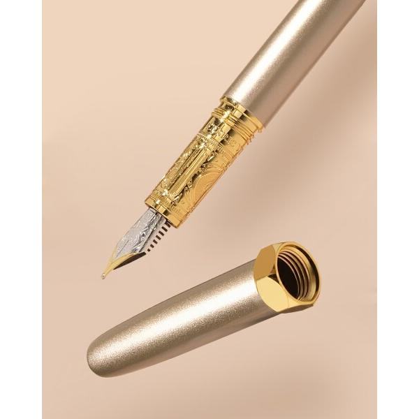 Ferris Wheel Press, Bijou Fountain Pen, Captain Earl Greyson, Double Gold Plated, Sapphire Lacquer Finish, Two-Tone Steel Nib, Med_7