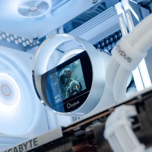 Sigma L24 WH ARGB 簡易水冷 240mm CPUクーラー、2.4インチLCD画面