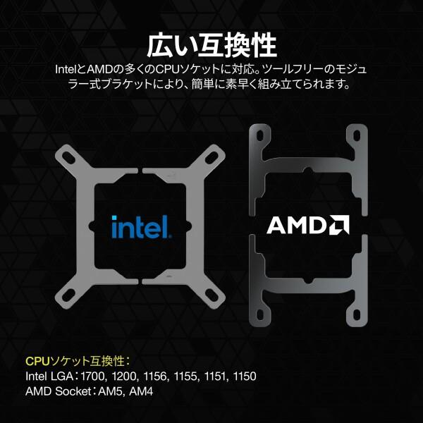 CORSAIR iCUE LINK H100i LCD AIO 水冷式 CPU クーラー - - 240mm ラジエーター Intel LGA 1700、AMD AM5 に対応 - iCUE
