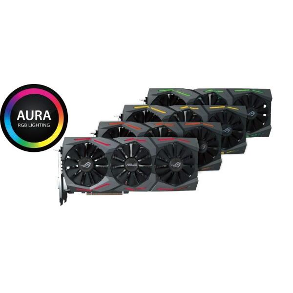 ASUS R.O.G. STRIXシリーズ NVIDIA GeForce GTX1080搭載ビデオカード ベースクロック1670MHz STRIX-GTX1080-A8G-GAMINGの画像