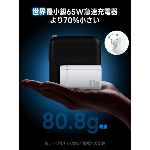 新品 充電器 windows11 macbook corei5 office PD-充電器-65W USB-C 折り畳み MacBook-充電器急速充電器-Type-C GaN