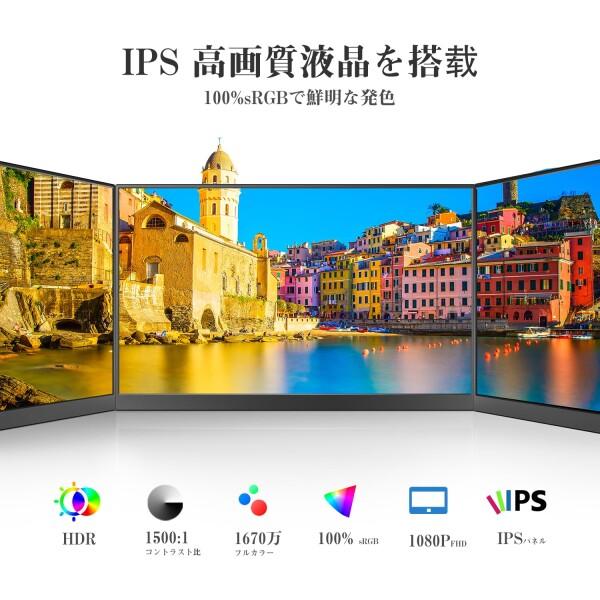 KEEPTIME モバイルモニター 15.6インチ モバイルディスプレイ 卓上