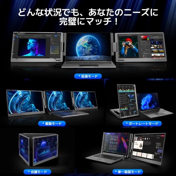 Windows最適化」15.6インチ デュアルモニター 金属ボディ モバイル