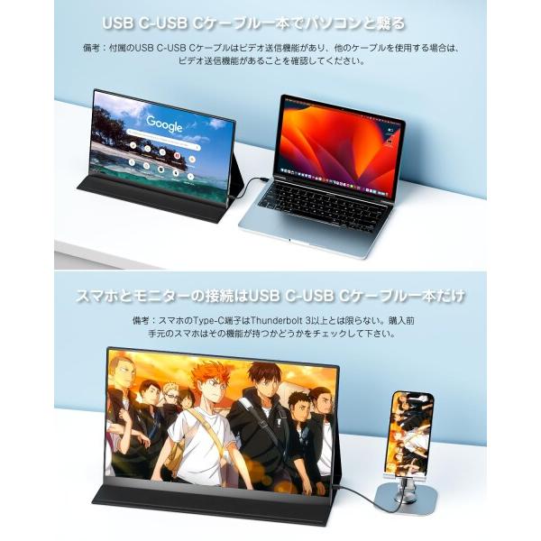 Yodoit モバイルモニター モバイルディスプレイ ポータブルモニター