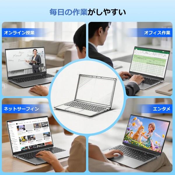 HYPERSTRIX ノートパソコン Office搭載 15.6型 Win11 Pro ノートPC