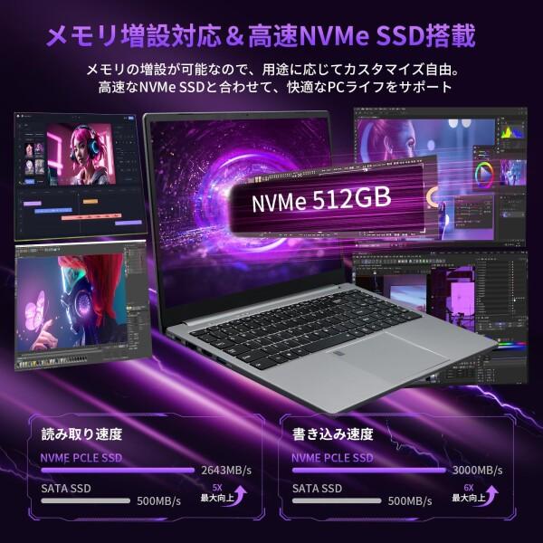 ノートパソコン Office2024 Windows11 pc/Core i3-1005G1/NVIDIA MX350（専用グラフィックカード）/16GBメモリ(増の画像