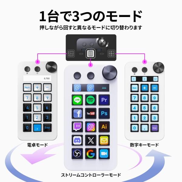 【新品未使用】マクロキーボード ストリームドック ストリームコントローラー デッキ コンテンツ TreasLin マクロキーボード ストリームドック ストリーム