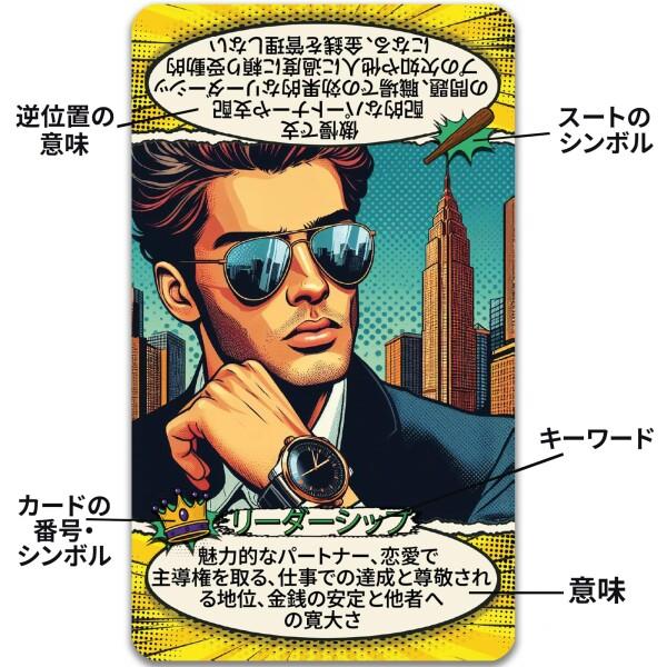 ポップアート タロットカード 78枚 ? カードに意味が印刷 日本語ガイド