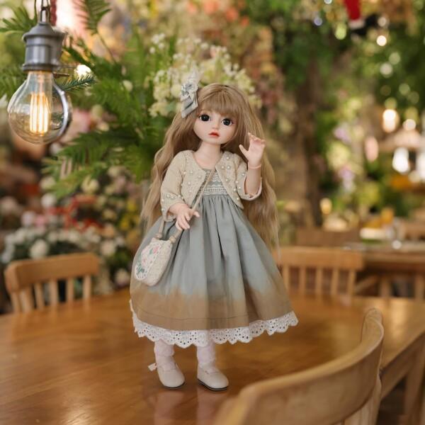 Cloveray 1/4 可愛い ビニール BJDドール 45cm 球体関節人形 可動15