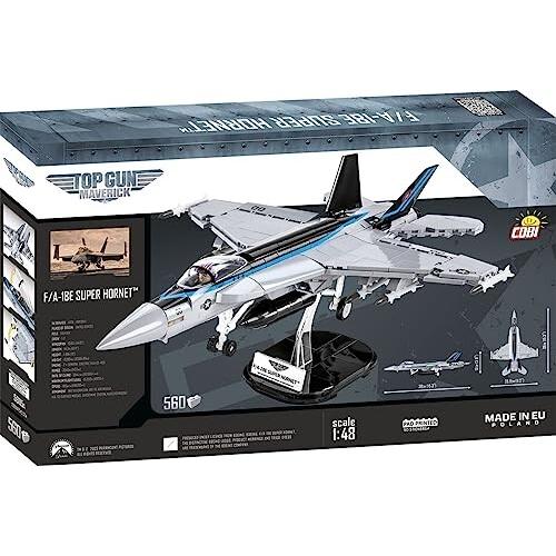 WYSWYG COBI 5805 F/A-18E Super Hornet Toys， grau， schwarz， blau_1