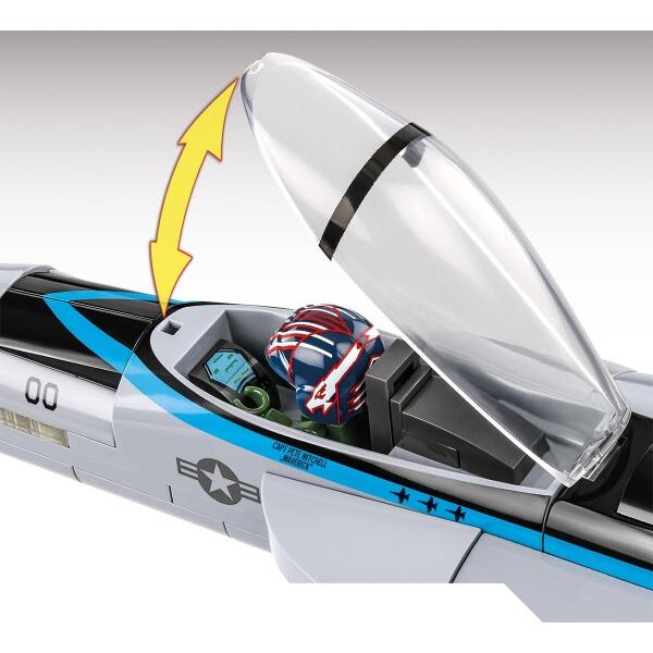 WYSWYG COBI 5805 F/A-18E Super Hornet Toys， grau， schwarz， blau_3