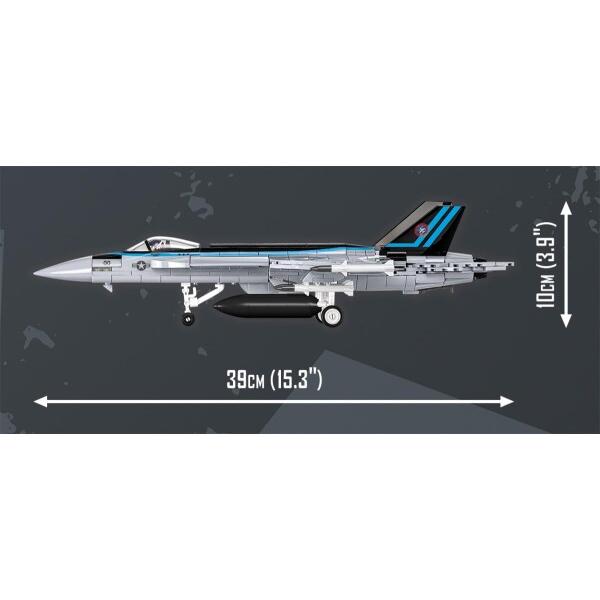 WYSWYG COBI 5805 F/A-18E Super Hornet Toys， grau， schwarz， blau_5
