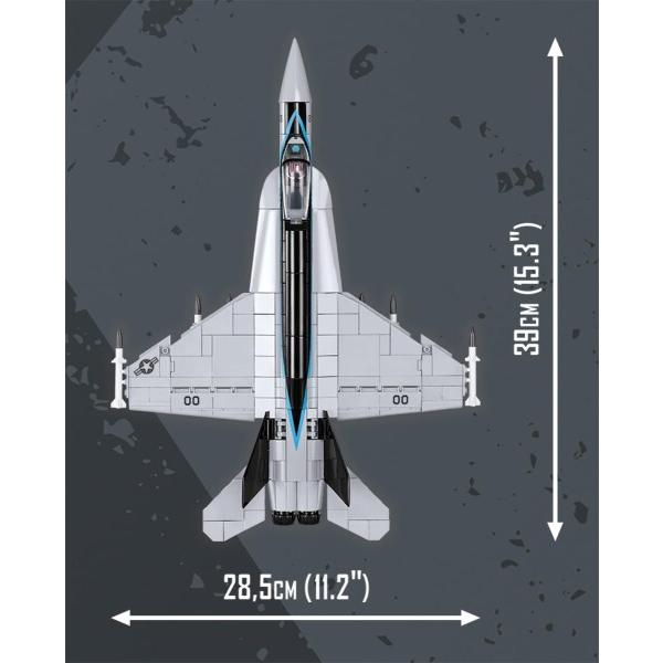WYSWYG COBI 5805 F/A-18E Super Hornet Toys， grau， schwarz， blau_6