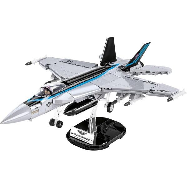 WYSWYG COBI 5805 F/A-18E Super Hornet Toys， grau， schwarz， blau_7
