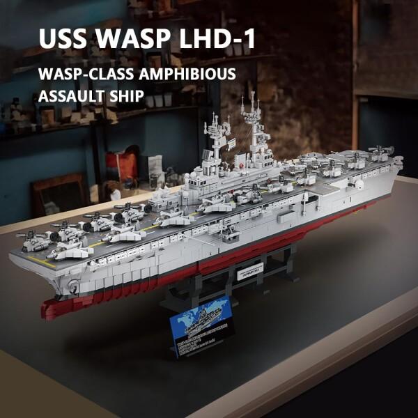 MISINI M7024スズメバチ類の両生類攻撃艦積み木セット、5220ブロック