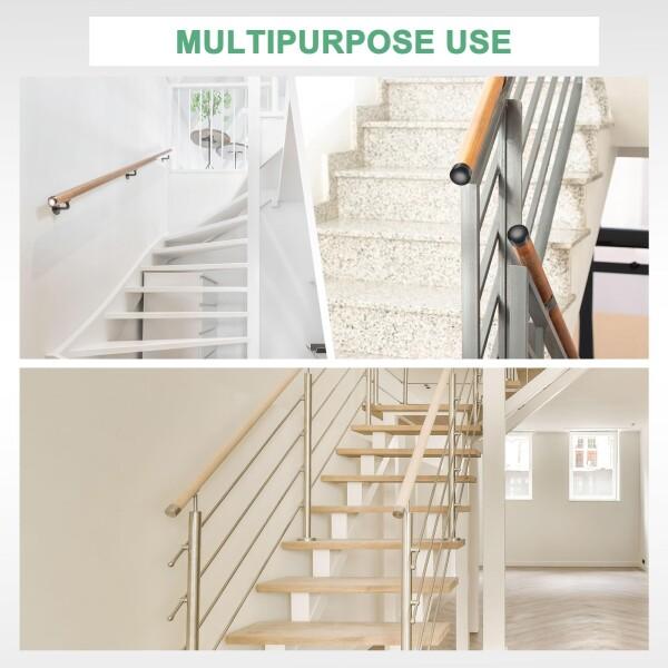 ステンレススチール製丸管手すりアーチ型エンドキャップ-ALLWIN Architectural Hardware