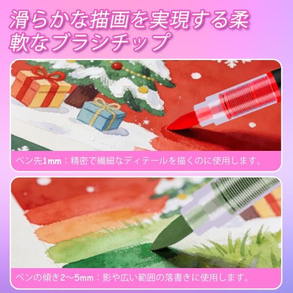 アクリルマーカーペン 48色 直液式 アクリルペン 水性ペン ペイント