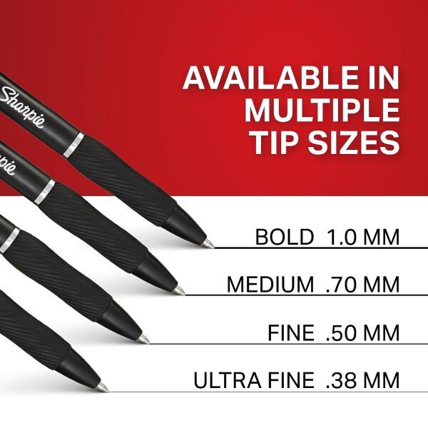 Sharpie(シャーピー) S-ジェルペン 極細 (0.38mm) ブラックインク 12本 - オフィス用品 ライティング 日_3