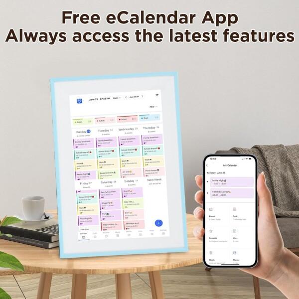 Denash スマートデジタルカレンダー、10.1インチタッチスクリーンWiFi
