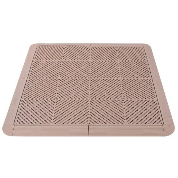 ISL ガレージタイル フラットタイプ ライトブラウン 10枚セット 40×40×1.8cm 業務用 高耐荷重モデル_4