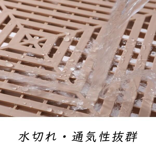 ISL ガレージタイル フラットタイプ ライトブラウン 10枚セット 40×40×1.8cm 業務用 高耐荷重モデル_6